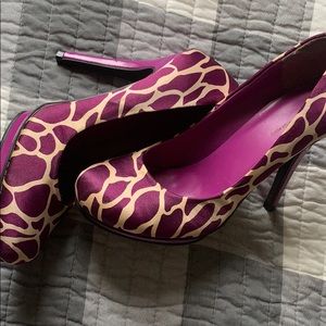 Giraffe Print Heels